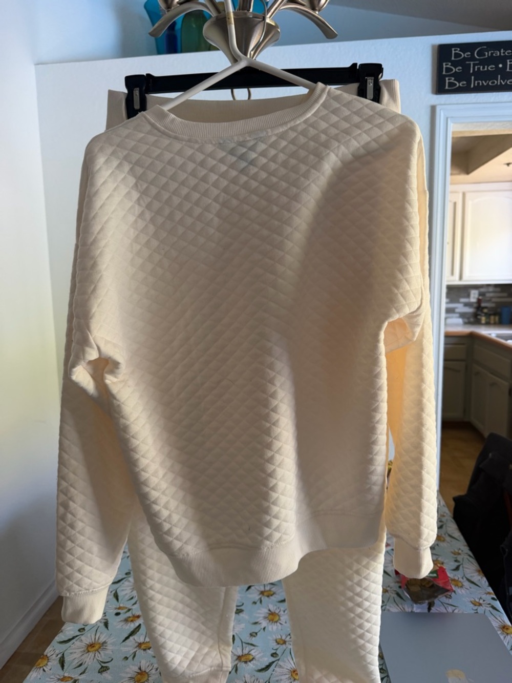 Lands' End Cream Quilted Pullover Set - Picture 4 of 7